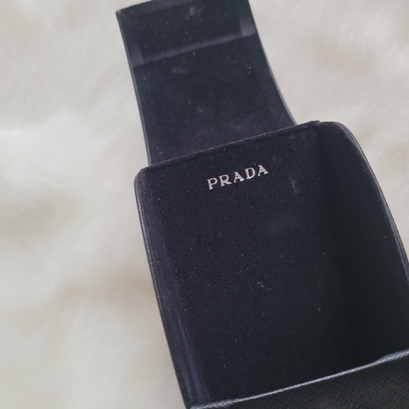 PRADA Sunglasses SPR 01V 1AB-5S0 Black Cat Eye Full Rim 56-20-145 - Picture 7 of 7